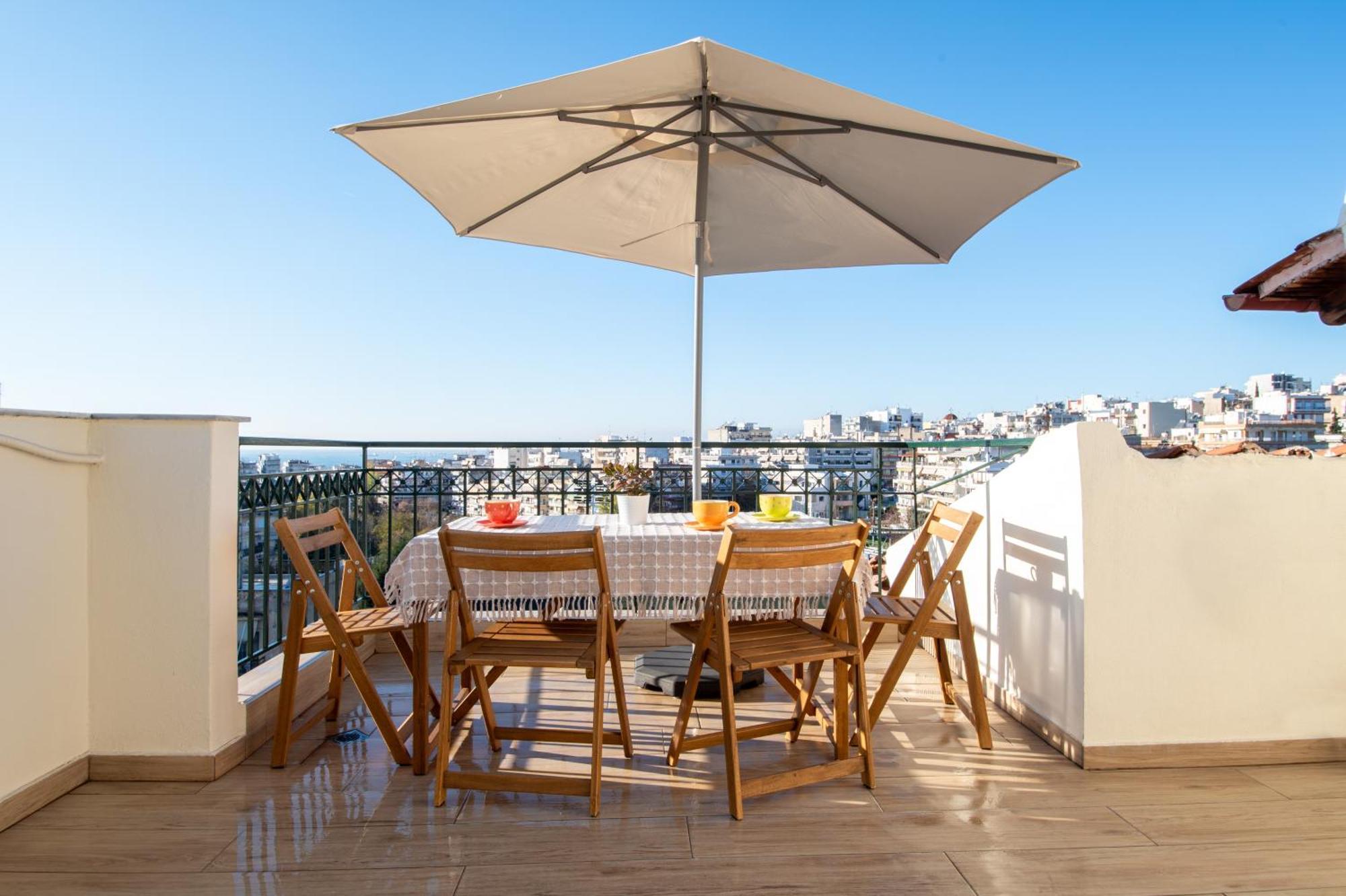 Sunset Rooftop Apartment Salonicco Esterno foto
